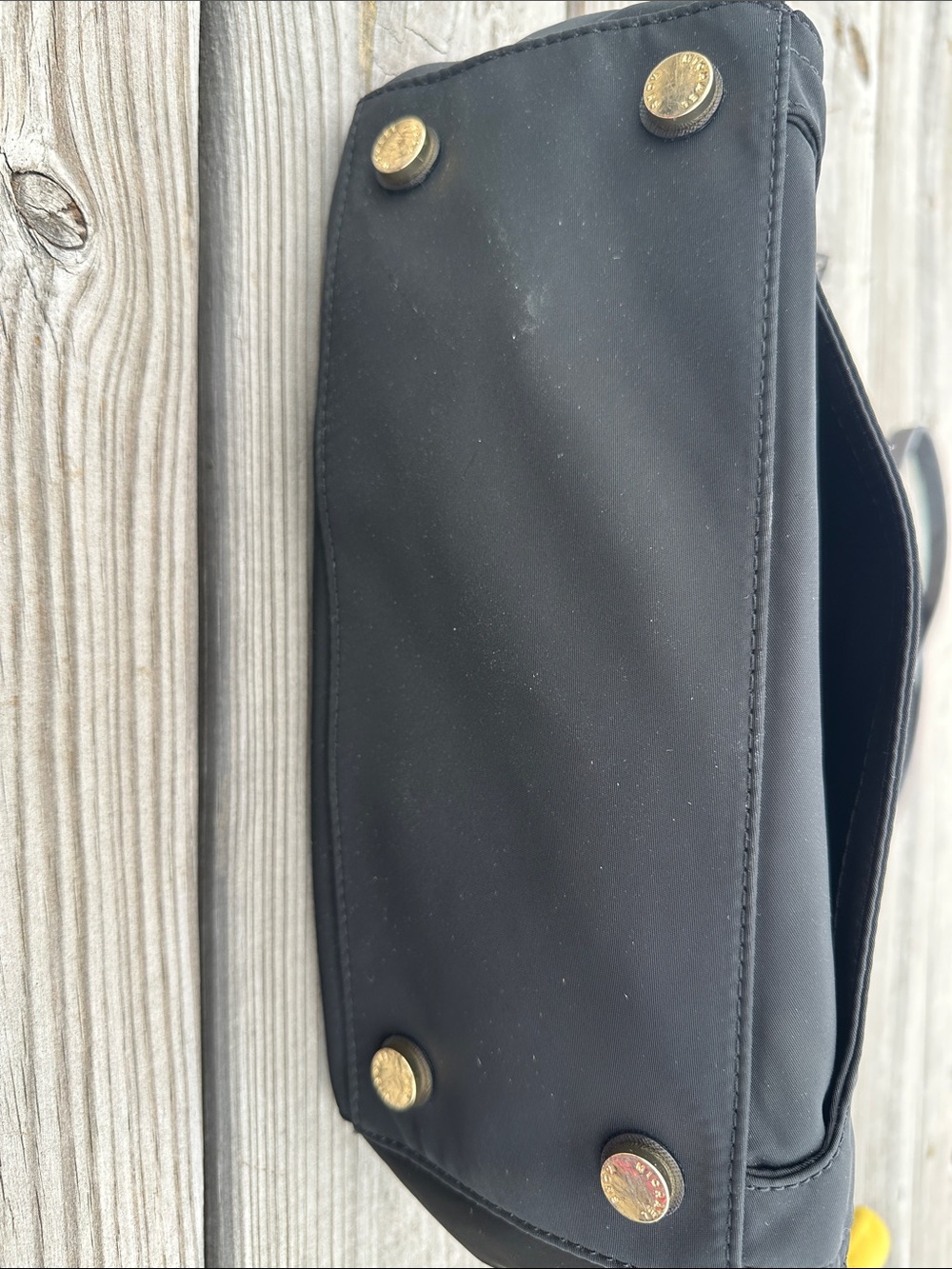 NWT Michael Kors Black Tote with Gold-Zip Accent - Picture 4 of 4